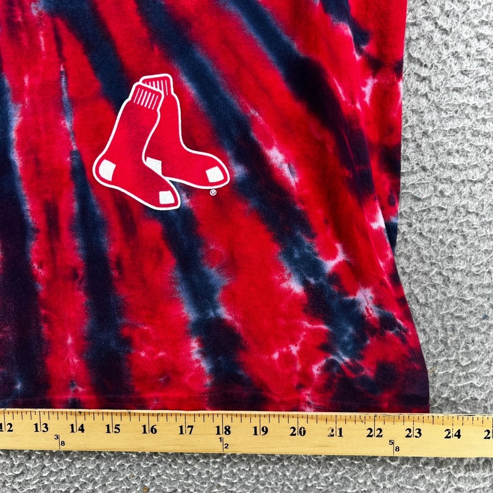 Liquid Blue MLB Boston Red Sox Burst Tie Dye T-Shirt Mens XL Red Navy Blue - Picture 5 of 12